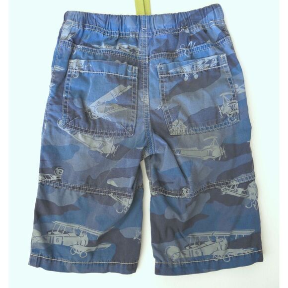 Mini Boden boys navy blue plane aviator airplane camo pull on board shorts 6 Y - Picture 3 of 3